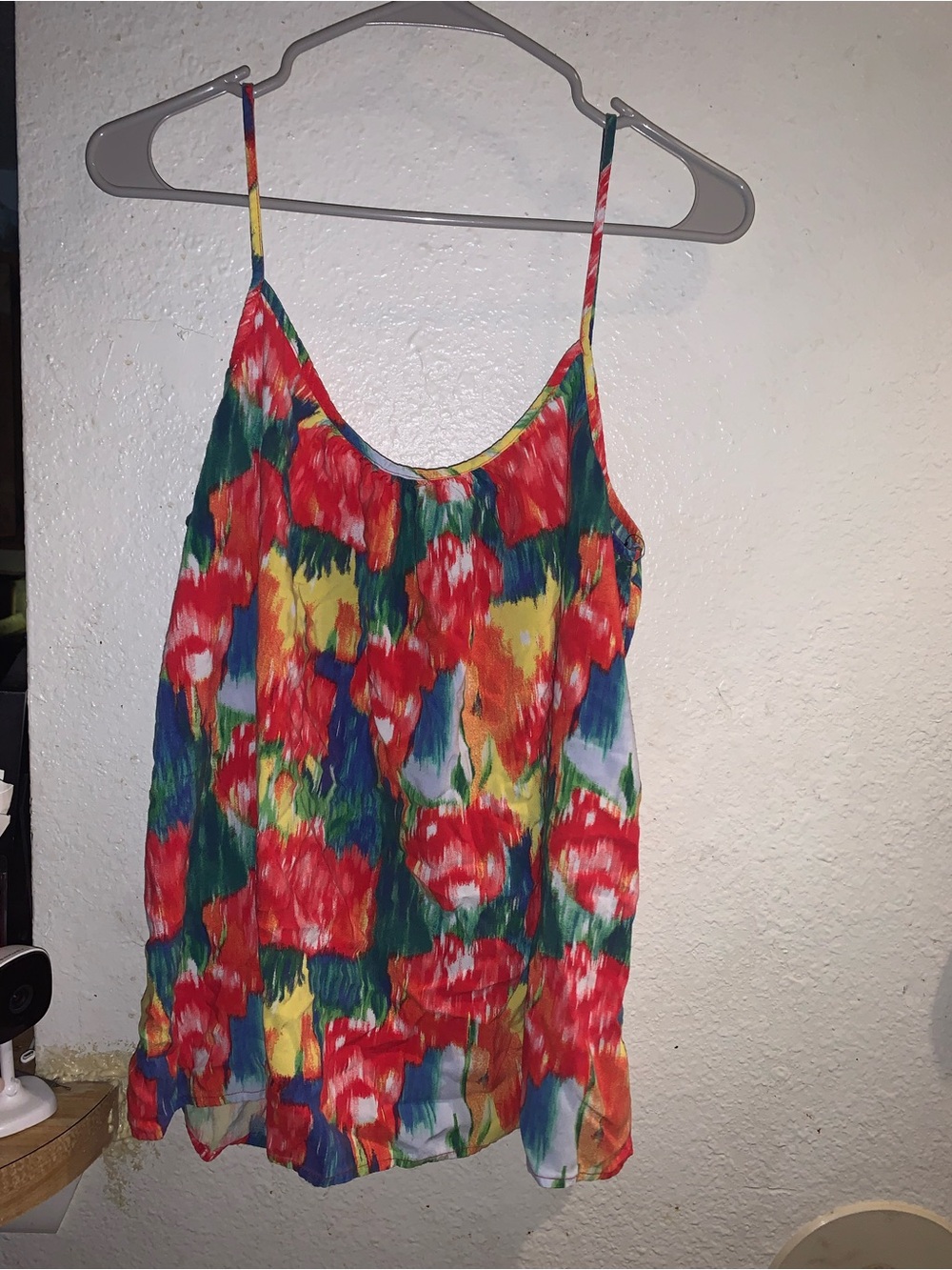Merona Red Floral Spaghetti Strap Tank Top